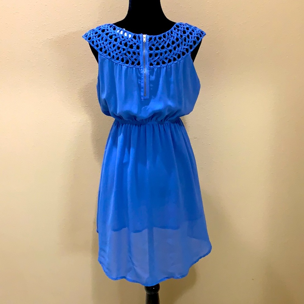 Umgee USA blue high low dress. Size: small - Picture 3 of 8